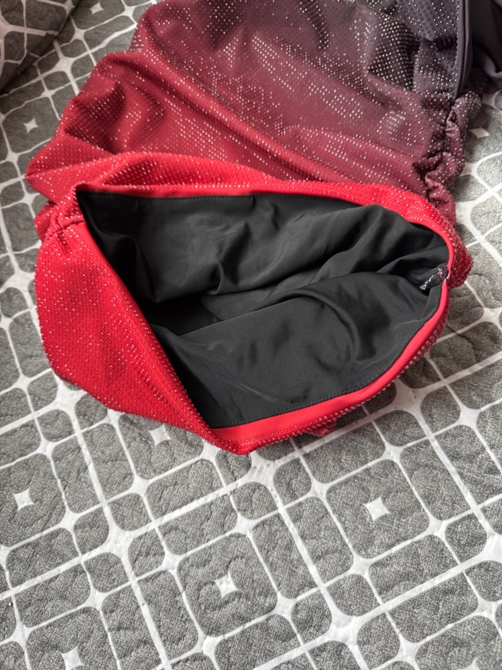 AKIRA Black to Red Ombre Halter Mini Dress - Picture 7 of 7